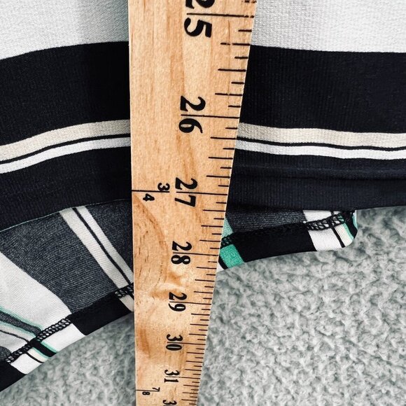 Cato EST 1946 Women Top Extra Large Black Green Stripe Sleeveless Pullover Shirt - Picture 7 of 7